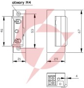 Zaczep elektra r4 z pam. bez blok. symetryczny; 2420