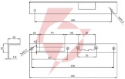 Szyld elektra kątowy długi prawy mal.; 2423
