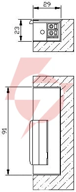 Zaczep elektra r3 z blok. lewy; 2425