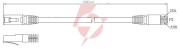 Patchcord kat5e utp 10m szary