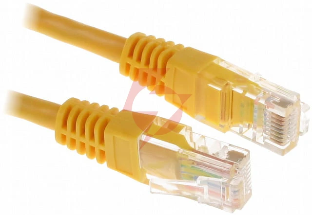 Patchcord kat5e utp 1m żółty