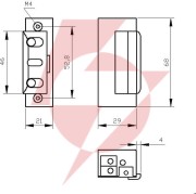 Zaczep elektra r4 bez blok. symetryczny 24v ;4413