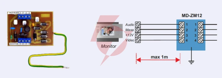 Moduł zabez.monitora commax md-zm12; 4590