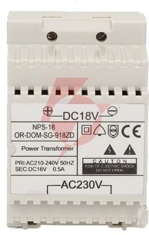 Zasilacz na szynę din 18v dc 0,5a orno or-dom-sg-918zd do sg-918, sl-924
