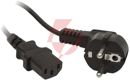 Kabel zasilający cee 7/7 iec 320 c13 1.8m wtyczka kątowa lanberg