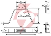 Obejma murowa omm-50l13