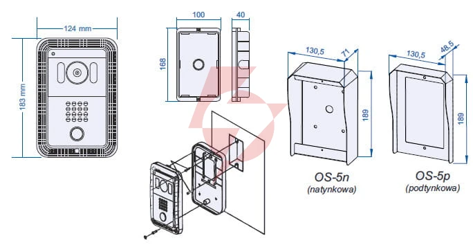 Panel zew. commax z kam. drc-4fc; 5075