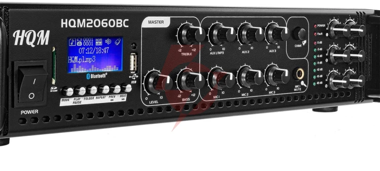 Wzmacniacz hqm2060bc radio fm/mp3/bluetooth 60w