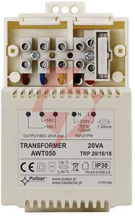 Transformator pulsar awt050 trp 20va/16v/18v