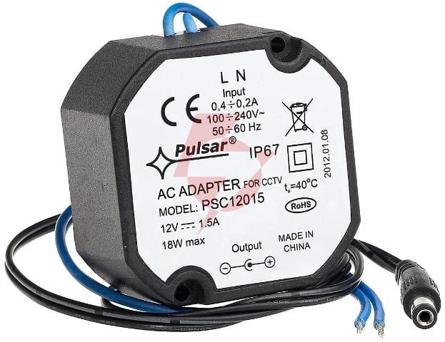 Zasilacz impulsowy hermetyczny pulsar psc12015 12v/1,5a