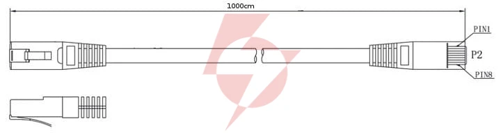 Patchcord kat5e ftp 10m szary 