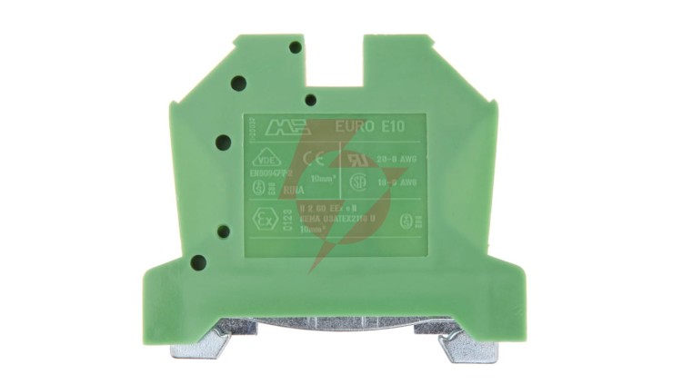 Złączka szynowa ochronna 10mm2 zielono-żółta 10 43458