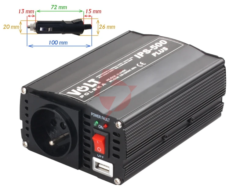 Przetwornica volt polska ips-500 plus 24v / 230v 350/500 w