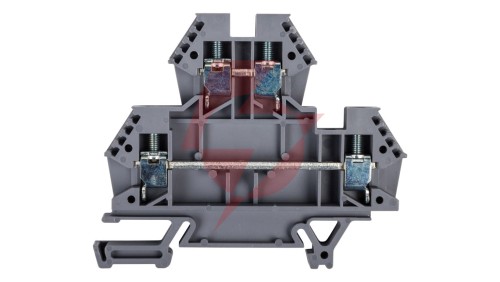 Złączka szynowa 2-piętrowa 4mm2 szara EURO 43550
