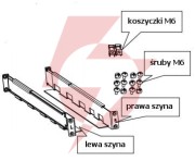 Zestaw szyn montażowych do szaf 19" powerwalker dla ups vfi
