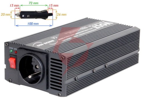 Przetwornica volt polska sinus 600 24v / 230v 300/600w