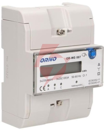 Wskaźnik zużycia energii orno or-we-507 3-fazowy