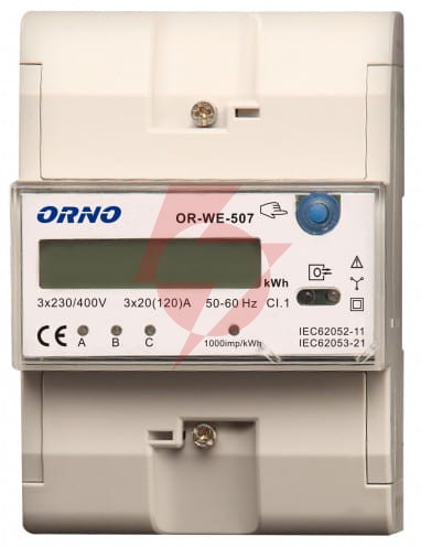 Wskaźnik zużycia energii orno or-we-507 3-fazowy
