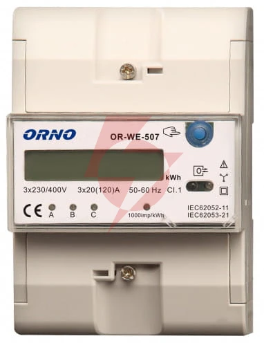 Wskaźnik zużycia energii orno or-we-507 3-fazowy