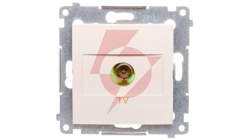 Simon 54 Gniazdo antenowe TV końcowe kremowe DAK1.01/41