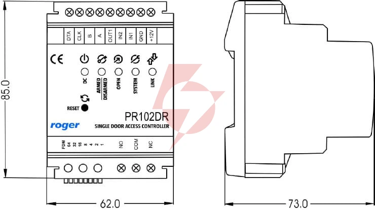 Kontroler dostępu roger pr102dr