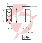 Zaczep elektra r4 z blokadą  24v; 7520