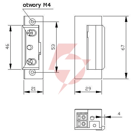 Zaczep elektra r4 z pam. z blok. symetr. 24v; 7544