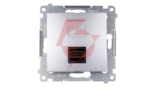 Simon 54 Gniazdo HDMI srebrny mat DGHDMI.01/43