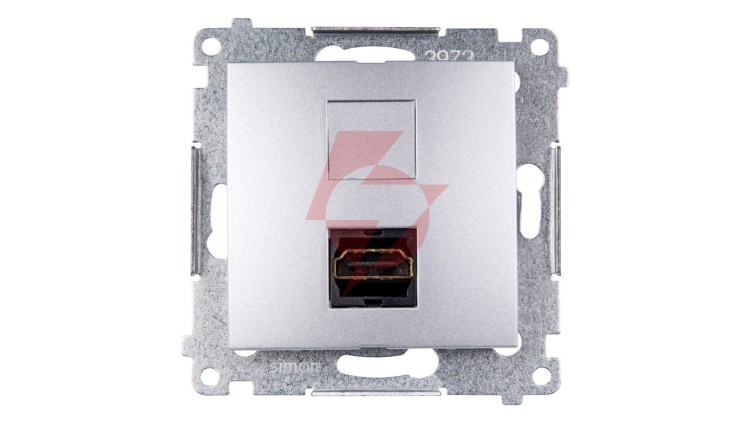 Simon 54 Gniazdo HDMI srebrny mat DGHDMI.01/43