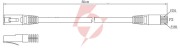 Patchcord kat5e utp 0,5m czerwony