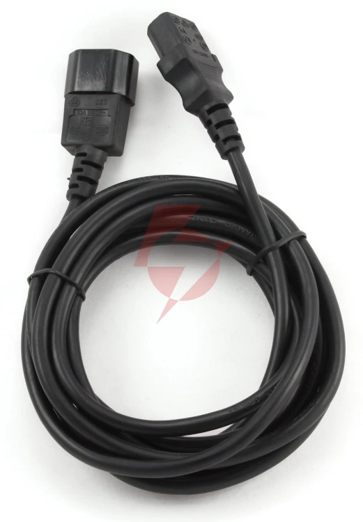 Przedłużacz kabla zasilającego vde iec 320 c13 / c14 3m lanberg