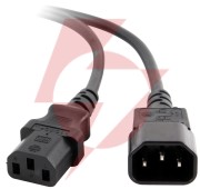 Przedłużacz kabla zasilającego vde iec 320 c13 / c14 5m lanberg
