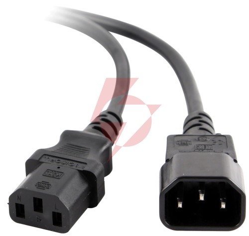 Przedłużacz kabla zasilającego vde iec 320 c13 / c14 5m lanberg