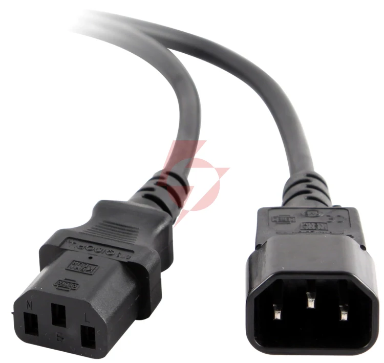 Przedłużacz kabla zasilającego vde iec 320 c13 / c14 5m lanberg