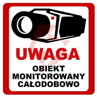 Naklejka obiekt monitorowany 10x10 8332
