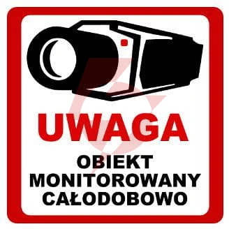 Naklejka obiekt monitorowany 10x10 8332