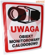 Naklejka obiekt monitorowany 10x10 8332