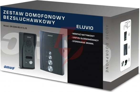 Domofon orno or-dom-re-914/b czarny