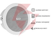 Głośnik sufitowy pa hqm-soz1024 10w 100v biały