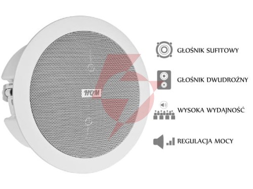 Głośnik sufitowy pa hqm-soz1024 10w 100v biały