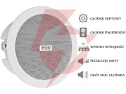 Głośnik sufitowy pa hqm-soz1625 16w 100v biały