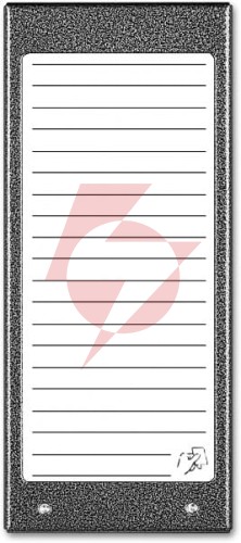 Aco cdn-17nacc gr podświetlany panel listy lokatorów (ok. 17 wpisów)