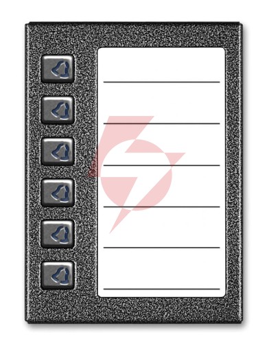 Aco cdn-6np st podświetlany panel listy lokatorów z 6 przyciskami