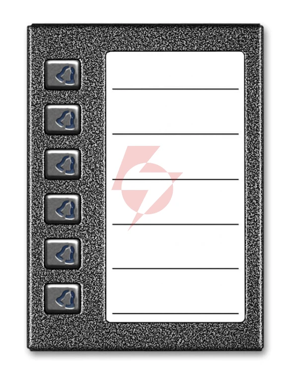 Aco cdn-6np st podświetlany panel listy lokatorów z 6 przyciskami