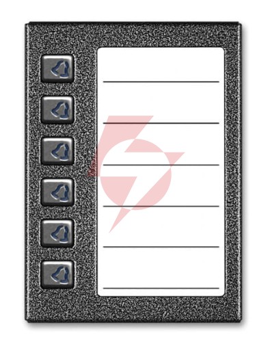 Aco cdn-6np gr podświetlany panel listy lokatorów z 6 przyciskami