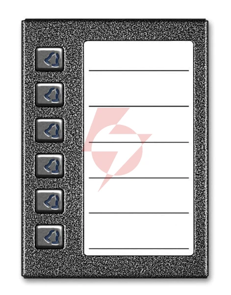 Aco cdn-6np gr podświetlany panel listy lokatorów z 6 przyciskami