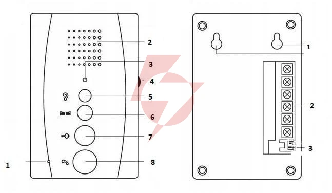 Domofon eura adp-11a3 ''invito'' b/słuchawkowy biały