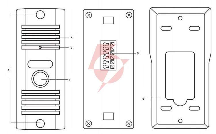 Domofon eura adp-11a3 ''invito'' b/słuchawkowy biały