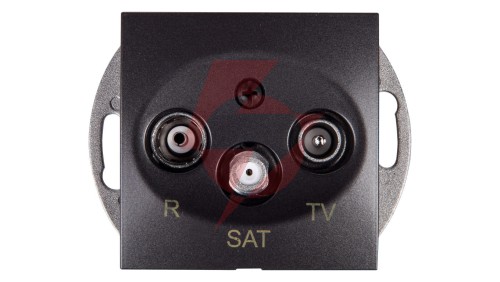 Simon 54 Gniazdo antenowe RD/TV/SAT przelotowe antracyt DASP.01/48