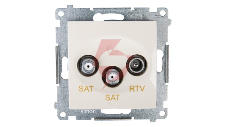 Simon 54 Gniazdo antenowe RTV/SAT/SAT końcowe kremowe DASK2.01/41